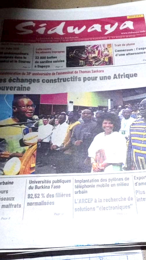 Publication du recépissé d’existence au journal Sidwaya